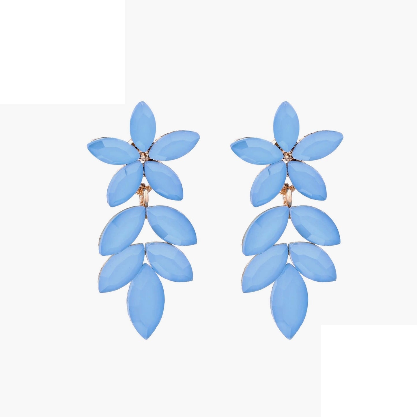 Bloesem Drop Oorbellen Licht Blauw