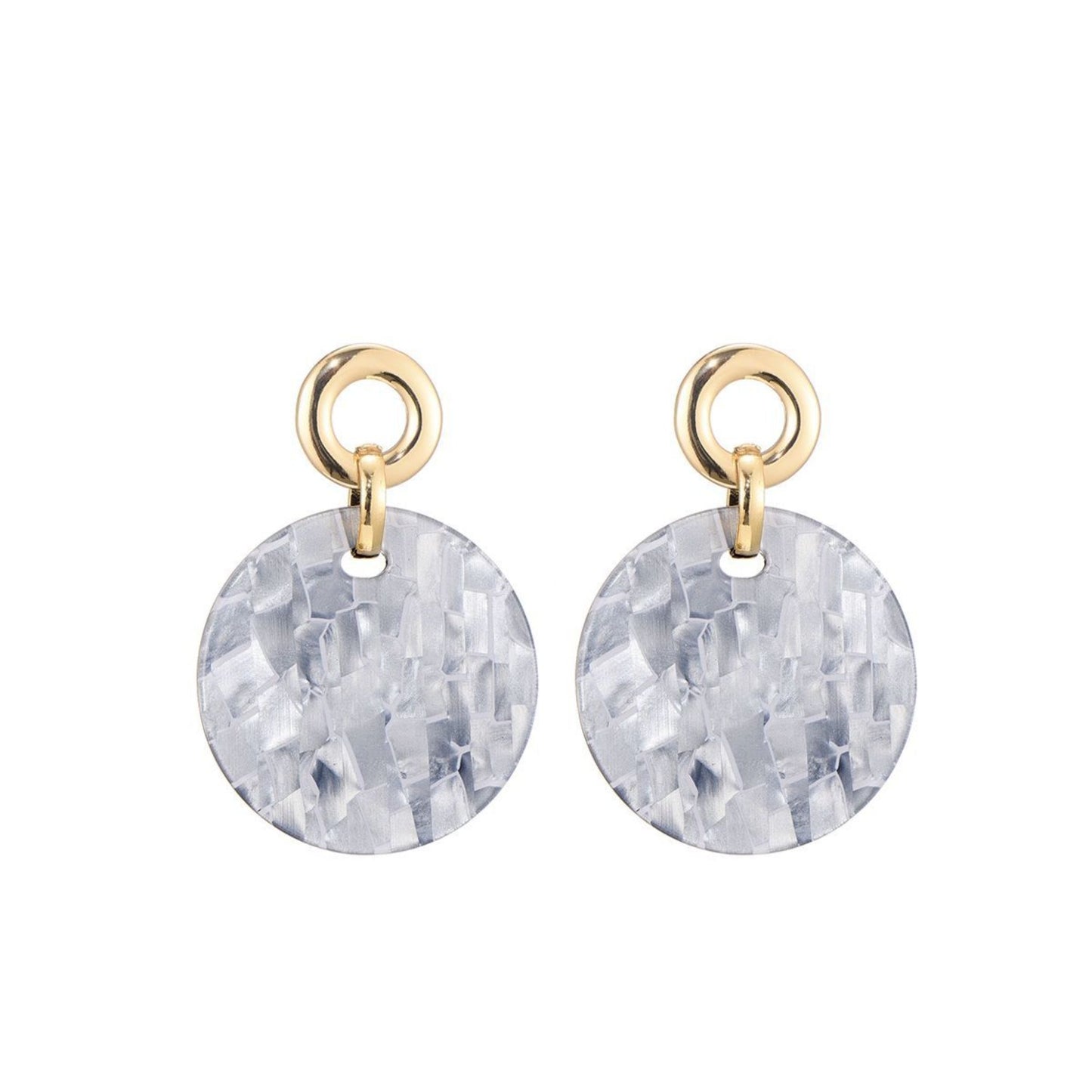Marble Grijs Circle Oorbellen