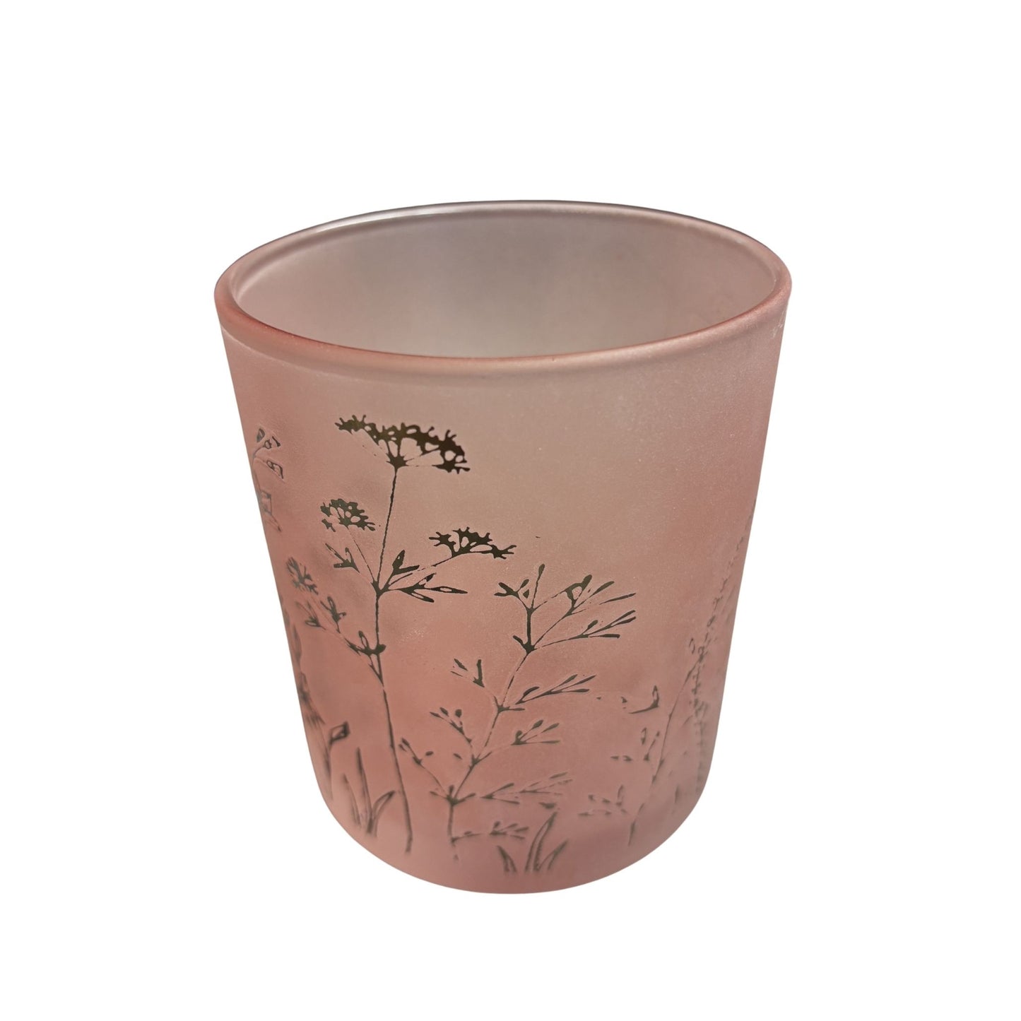 Theelichthouder Wilde Grassen Roze – H8 cm