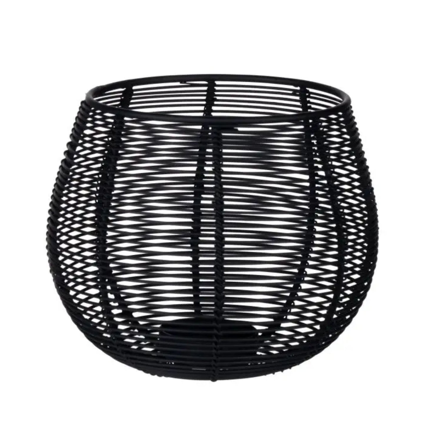 Windlicht Iligan Zwart – H12 x D14 cm