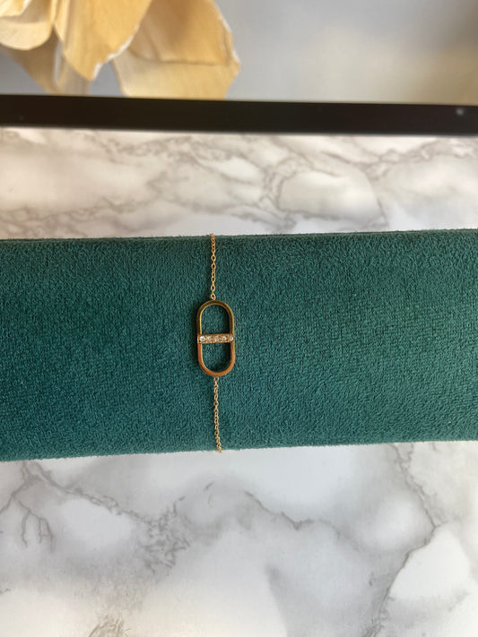 Double d goud armband