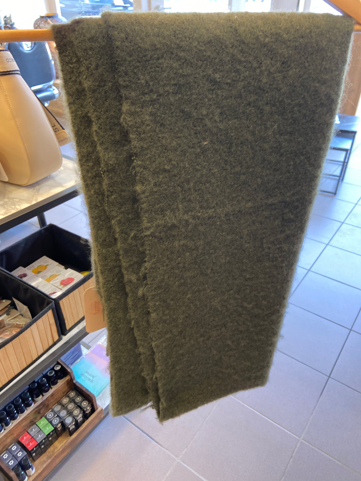 Fluffy sjaal donker groen
