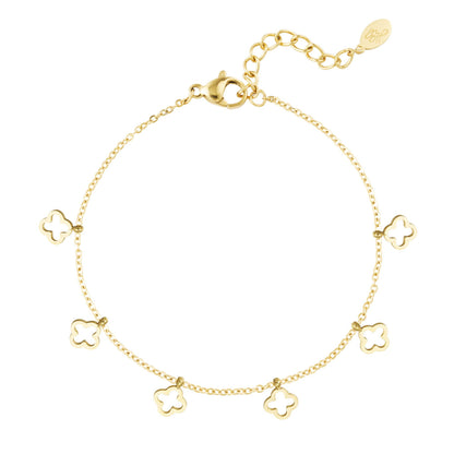 6 Klavertjes Armband