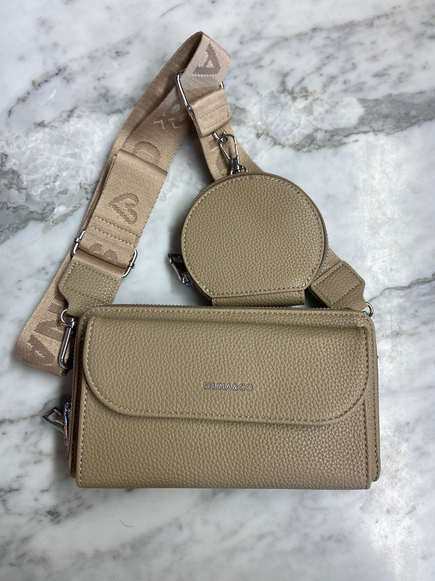 Ava Portemonnee/Schoudertas Taupe
