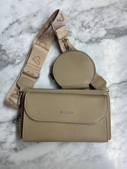 Ava Portemonnee/Schoudertas Taupe