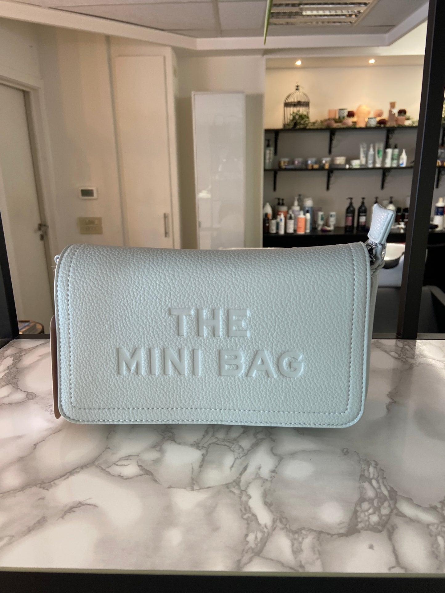 The mini bag rechthoekig blauw/grijs
