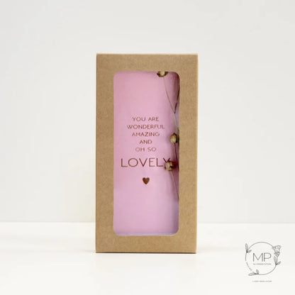 Droogbloemen kaart ‘Lovely’ met houder