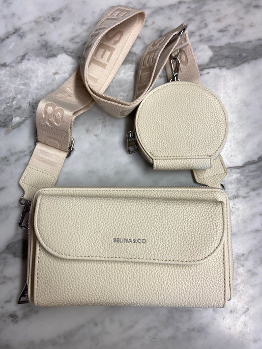Ava Portemonnee/Schoudertas Licht Beige