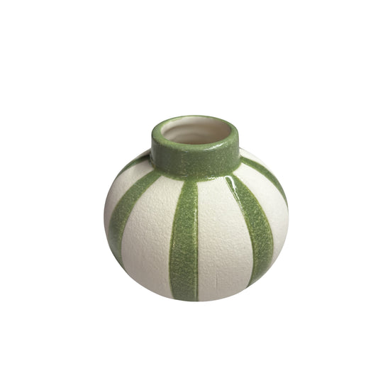 Vaasje Groen Gestreept – 7,5cm