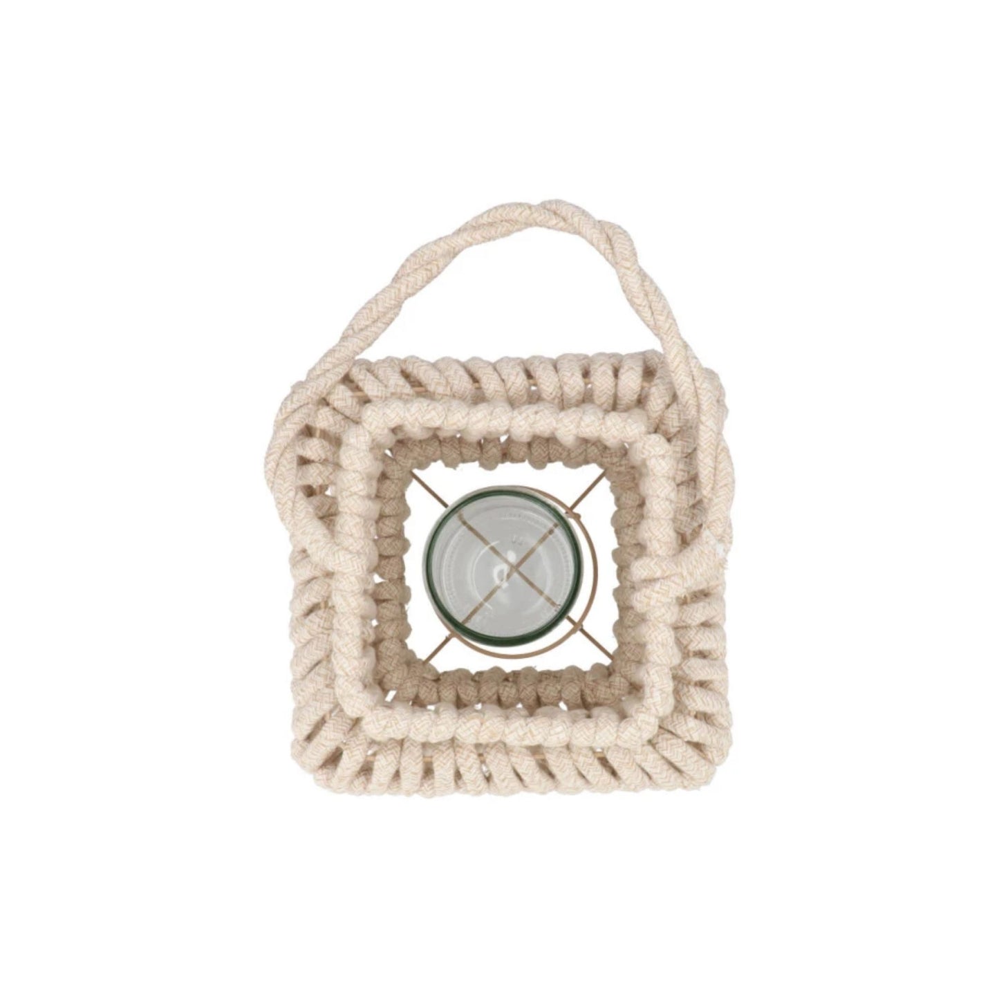 Windlicht Cruz – Naturel Touwdesign 13x19 cm