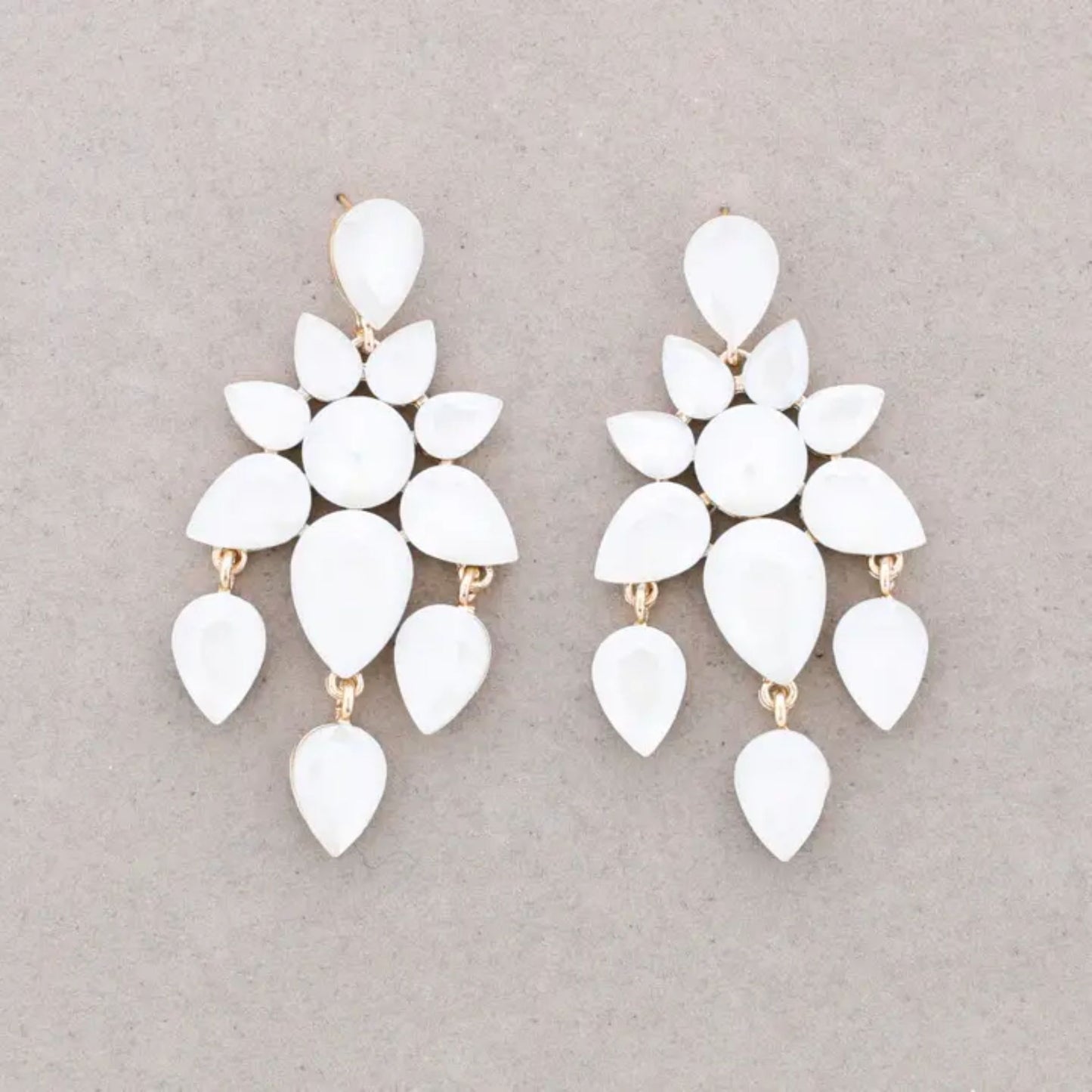 Lily Luxe Wit Oorbellen