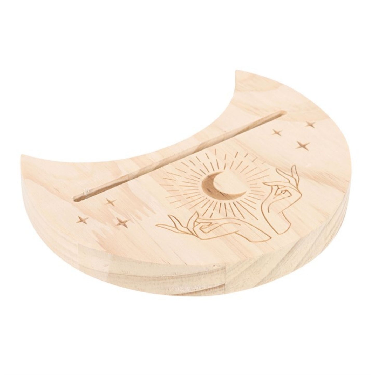 Mystieke Handen Met Maan Kaartstandaard