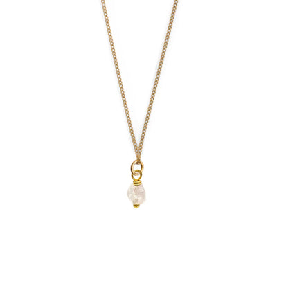 Birthstone ketting Oktober - Rozenkwarts