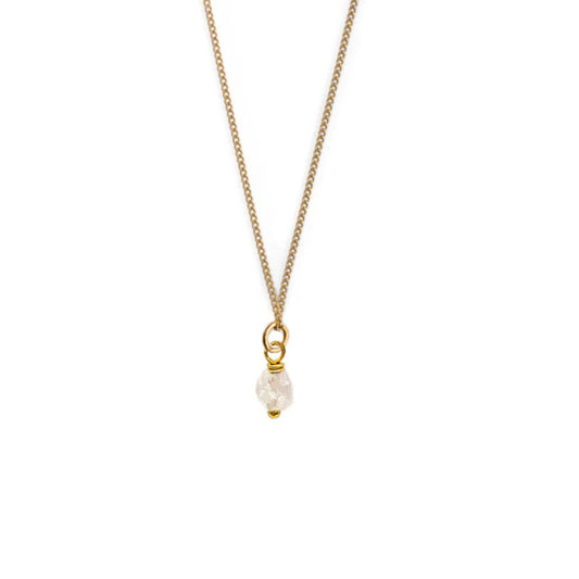 Birthstone ketting Oktober - Rozenkwarts