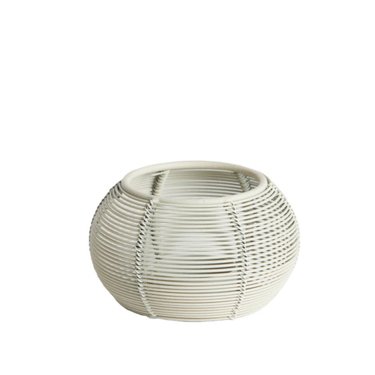 Theelichthouder Biano Mat Crème – H7 x D11 cm