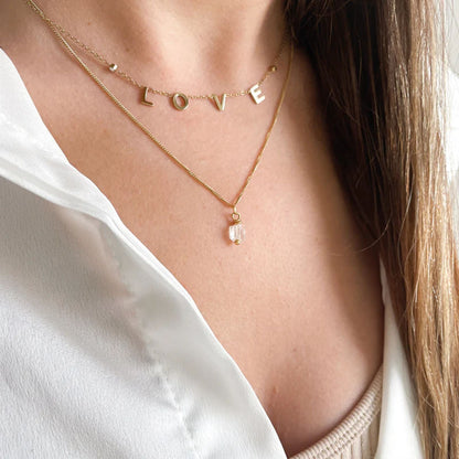 Birthstone ketting April - Kwarts