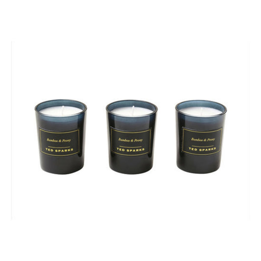 Ted Sparks Mini Candle Gift Set – 3 Geurkaarsen – Bamboo & Peony
