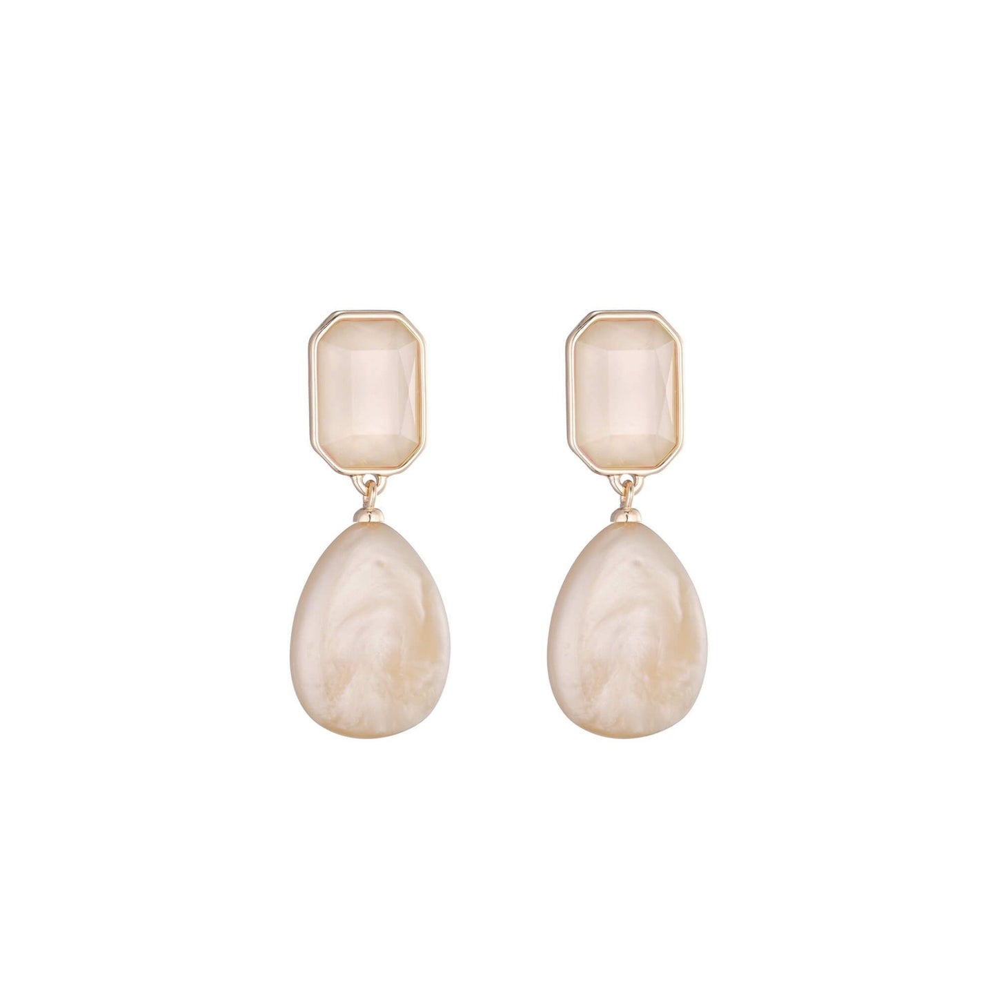 Claire Oorbellen beige