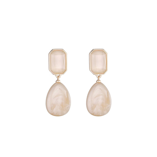 Claire Oorbellen beige