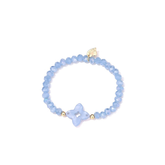 Clover Armband Licht Blauw
