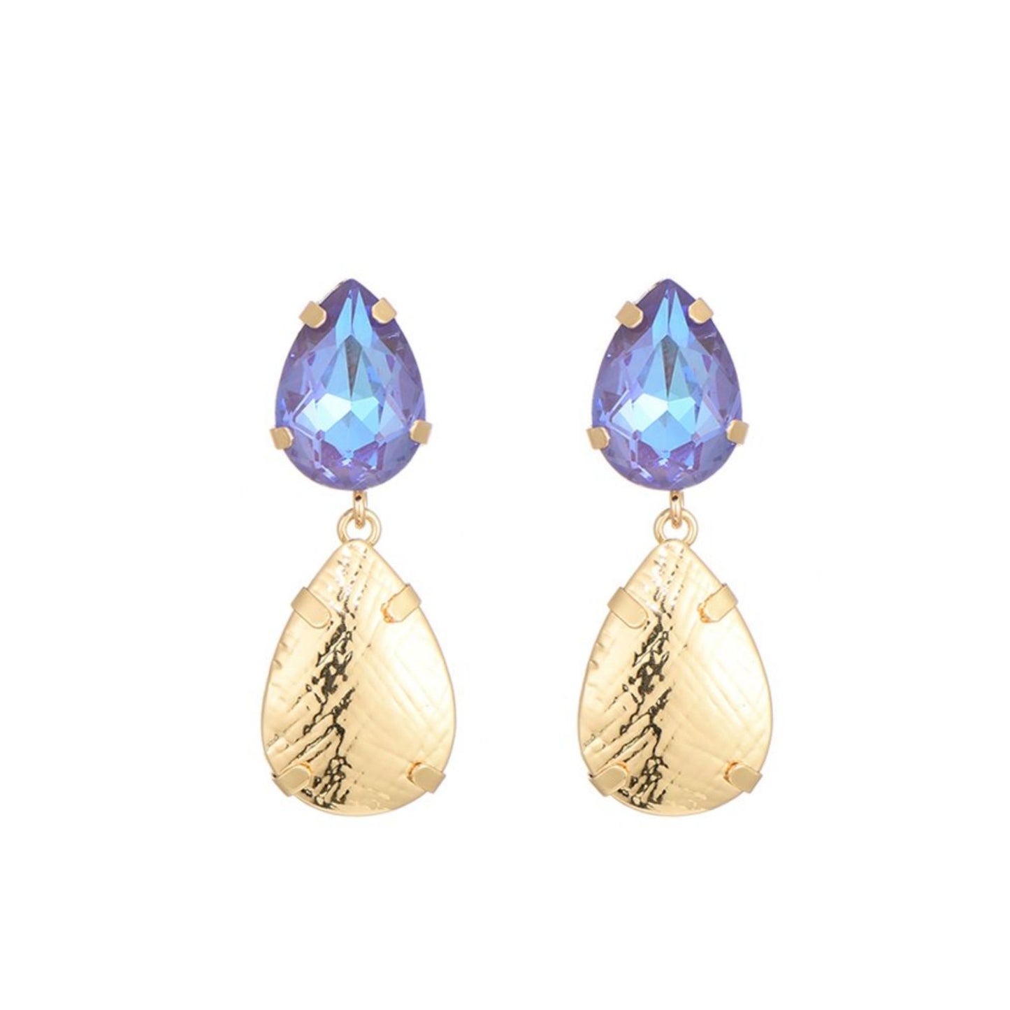 Crystal Gold Drop Blauw Paars