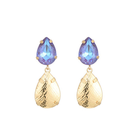 Crystal Gold Drop Blauw Paars