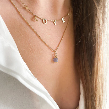 Birthstone ketting December - Tanzaniet