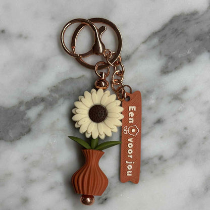 Bloempje voor Jou Sleutelhanger Terracotta