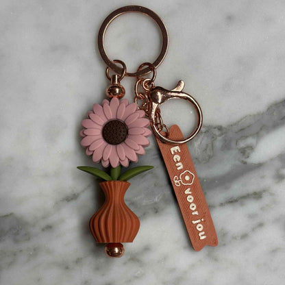 Bloempje voor Jou Sleutelhanger Terracotta