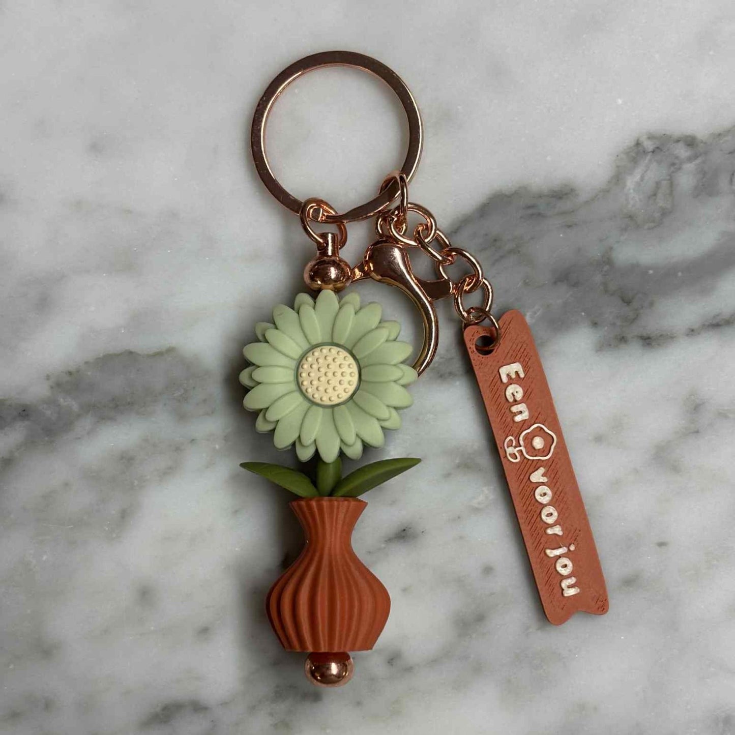 Bloempje voor Jou Sleutelhanger Terracotta