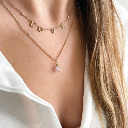 Birthstone ketting Februari - Amethist