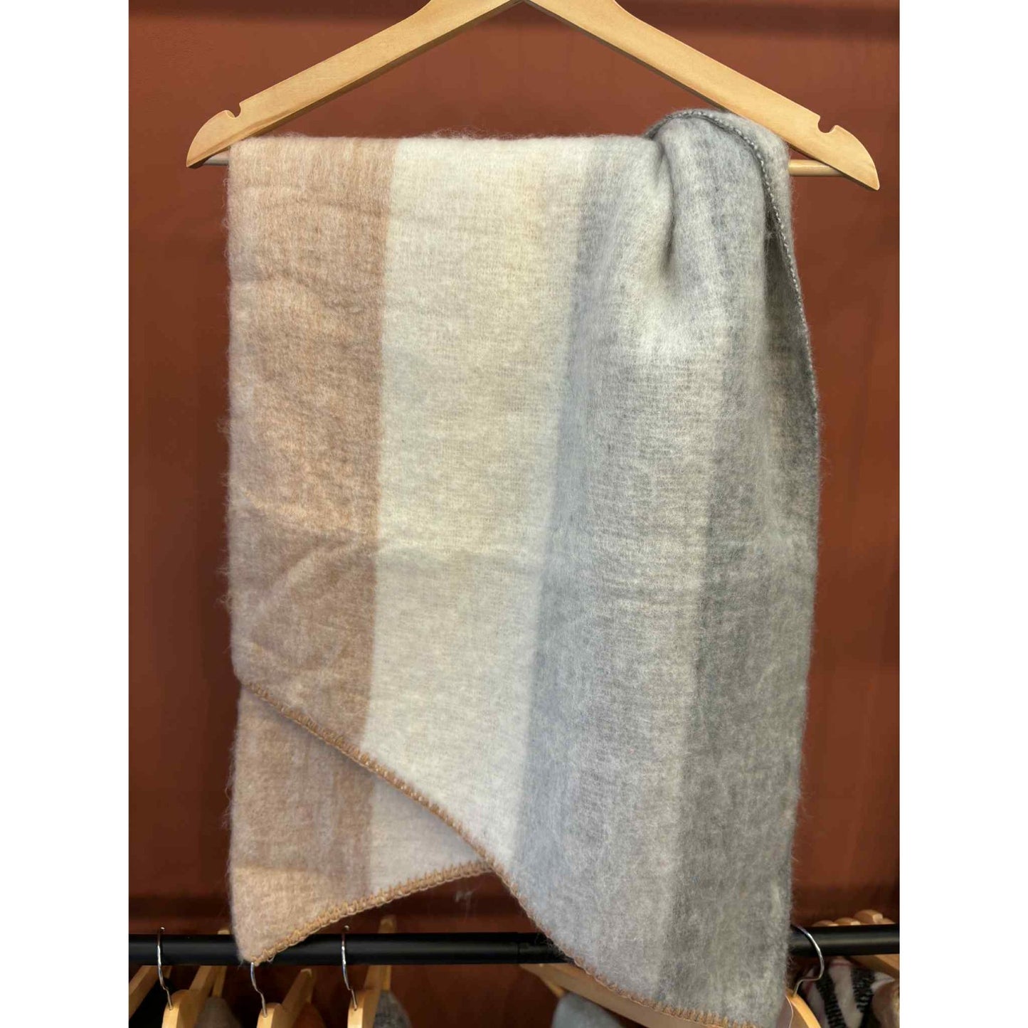 fluffy sjaal Cream/Light Grey