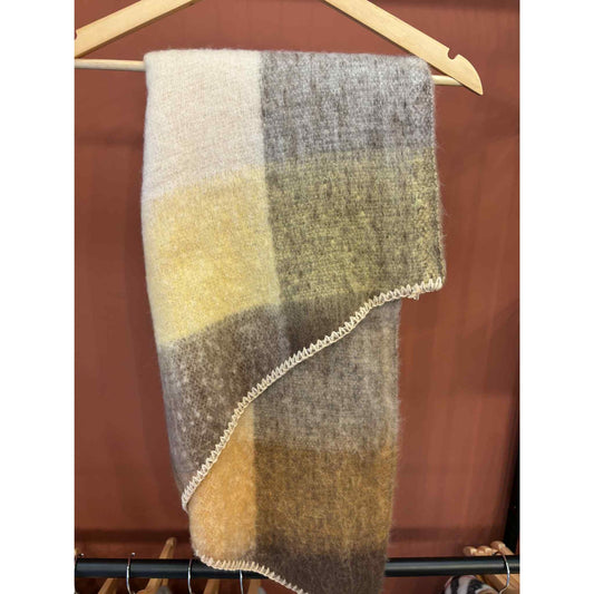 Fluffy Sjaal Bruin Oker