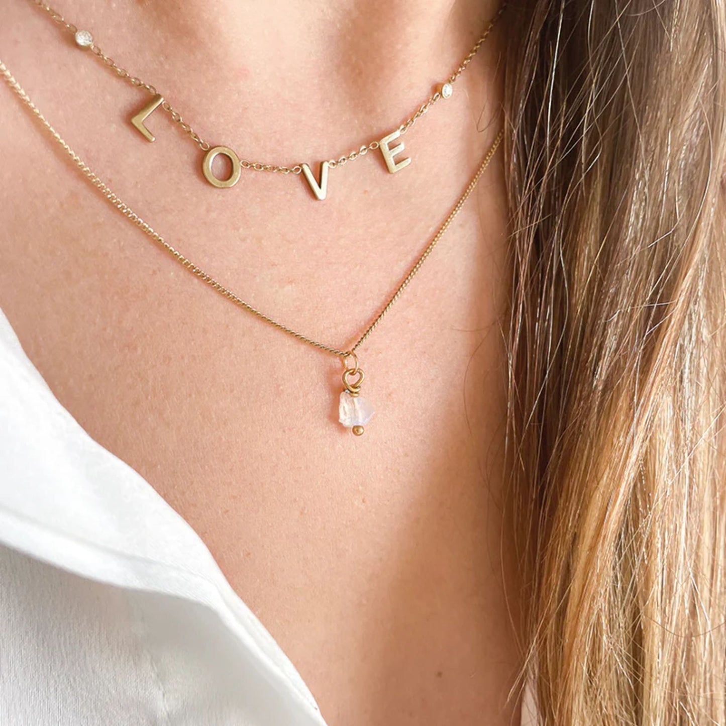 Birthstone ketting Juni - Maansteen