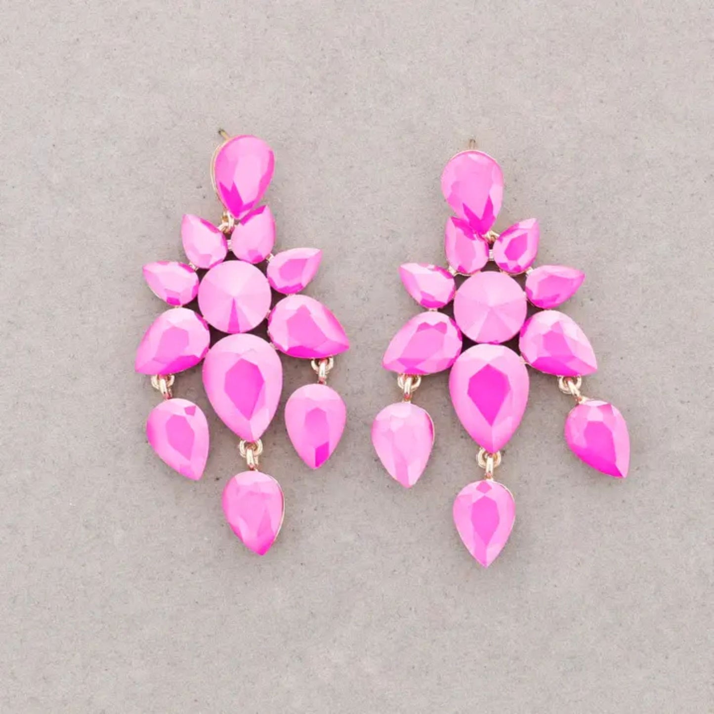 Lily Luxe Fuchsia Oorbellen