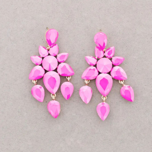 Lily Luxe Fuchsia Oorbellen