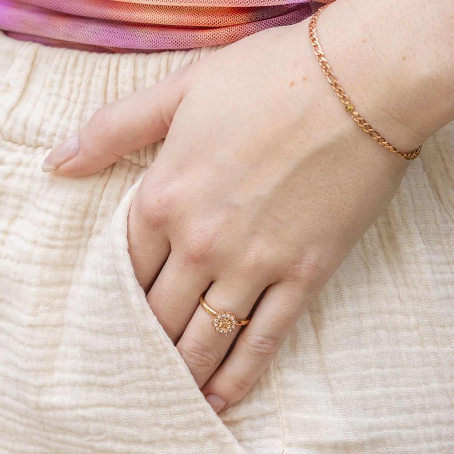 Lucia Small Peach Ring