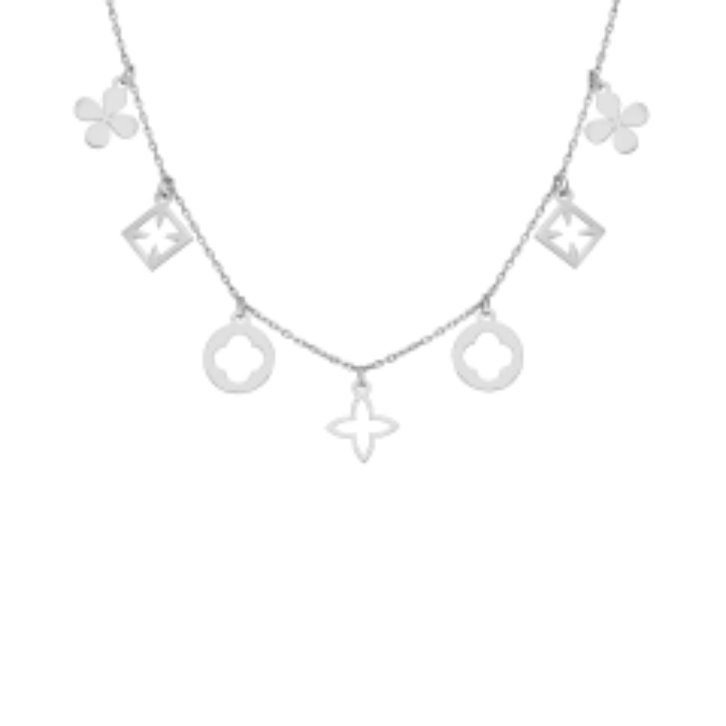 Lucky Dangle Ketting Zilver