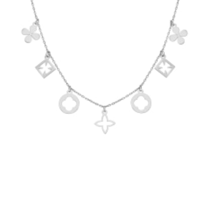 Lucky Dangle Ketting Zilver