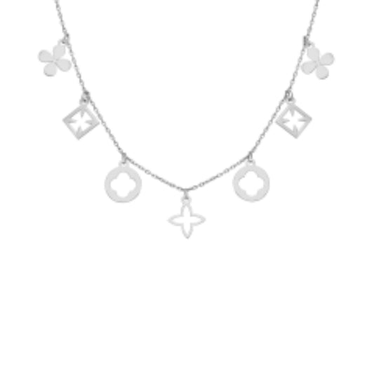 Lucky Dangle Ketting Zilver