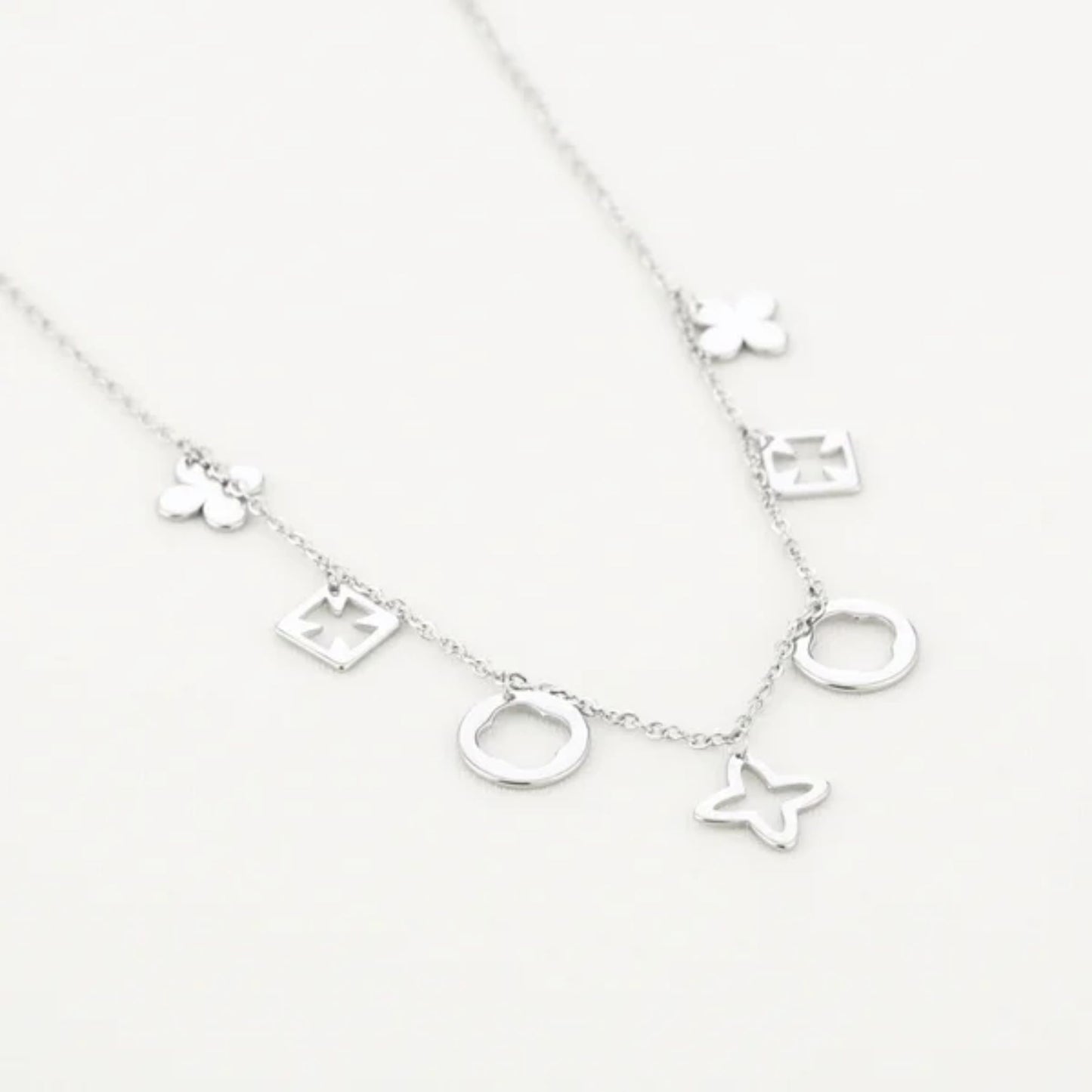 Lucky Dangle Ketting Zilver