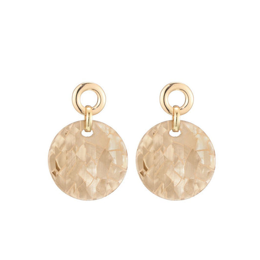 Marble Beige Circle Oorbellen