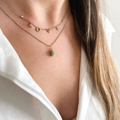 Birthstone ketting Mei - Smaragd