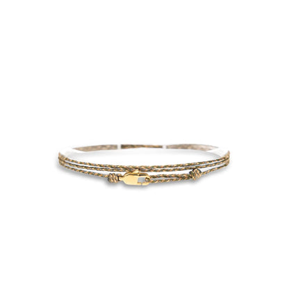 Nomad Armband Groen-Beige/Goud