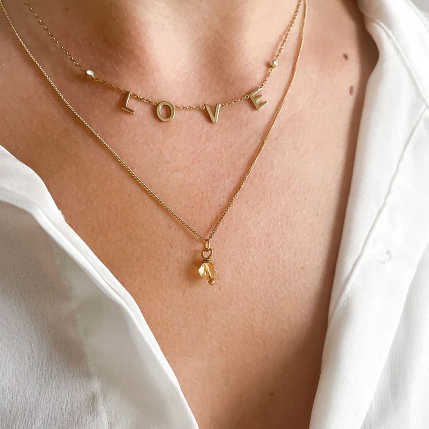 Birthstone ketting November - Citrine