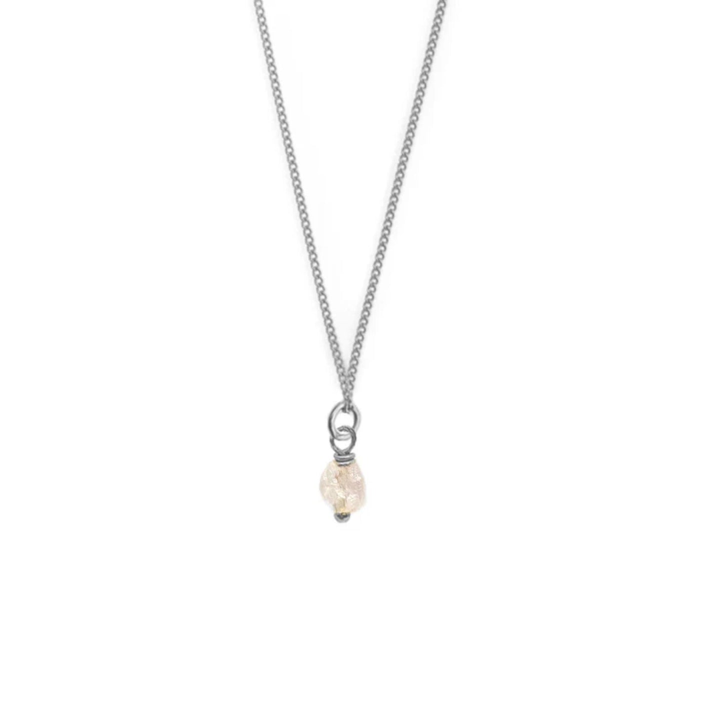 Birthstone ketting Oktober - Rozenkwarts