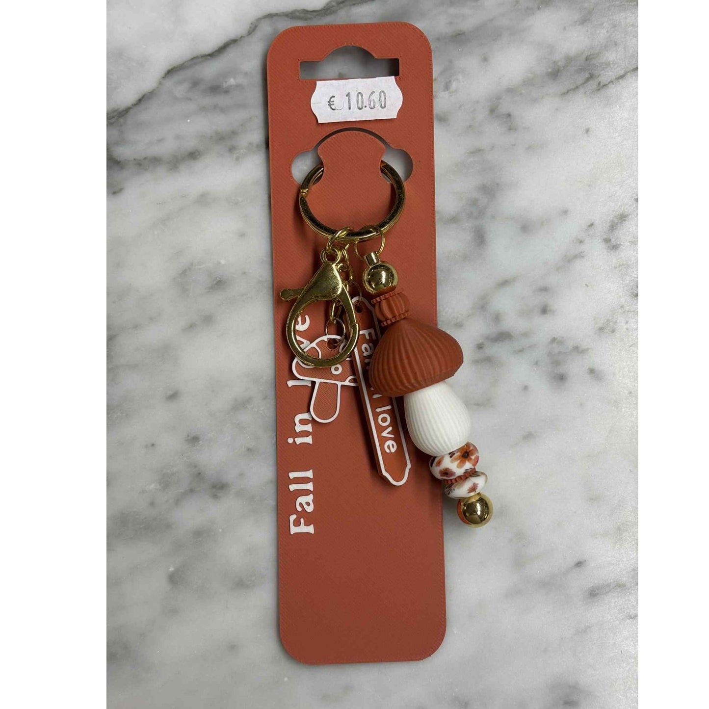 Paddenstoel Sleutelhanger Terracotta