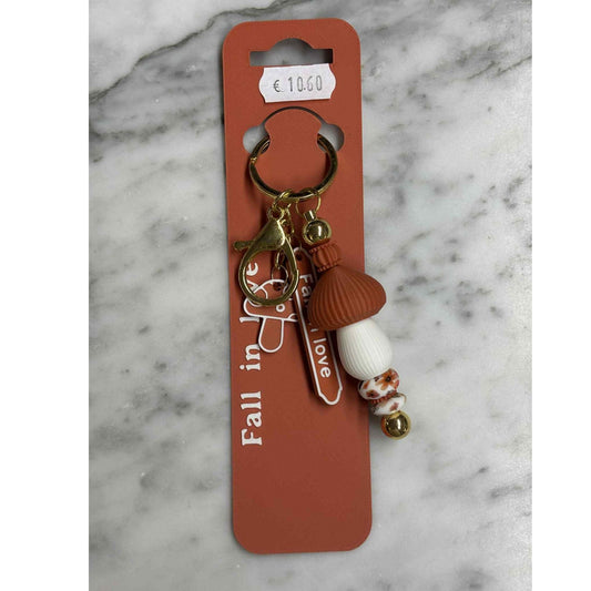 Paddenstoel Sleutelhanger Terracotta