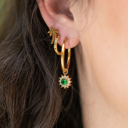 Lucia Emerald Oorbedeltjes