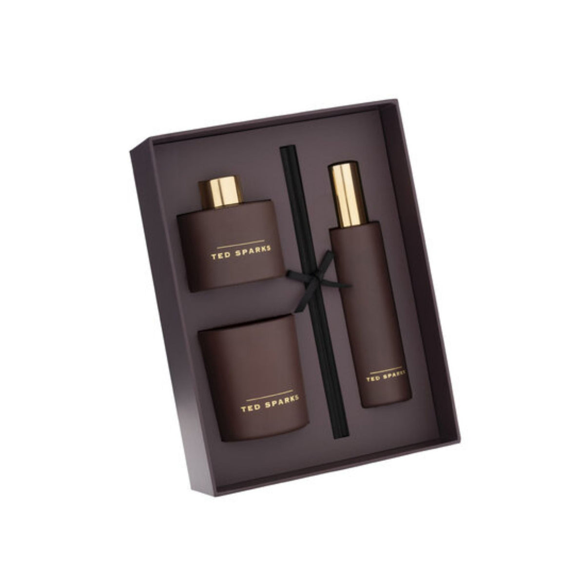 Ted Sparks Giftset Large – Geurkaars, Diffuser & Room Spray – Plum & Violet